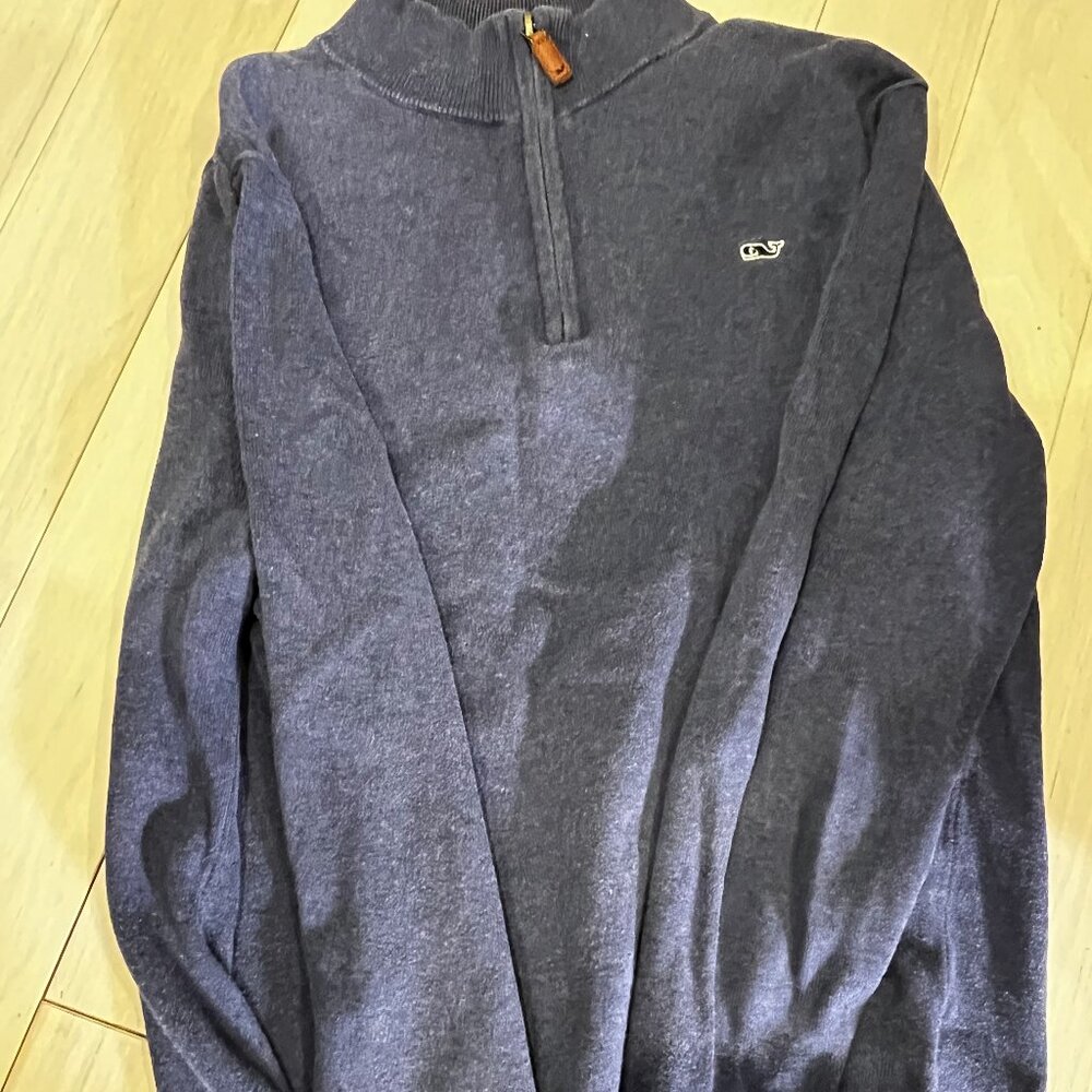 Vineyard Vines Boys Youth XL zipper sweatshirt mock neck zipper shirt 10